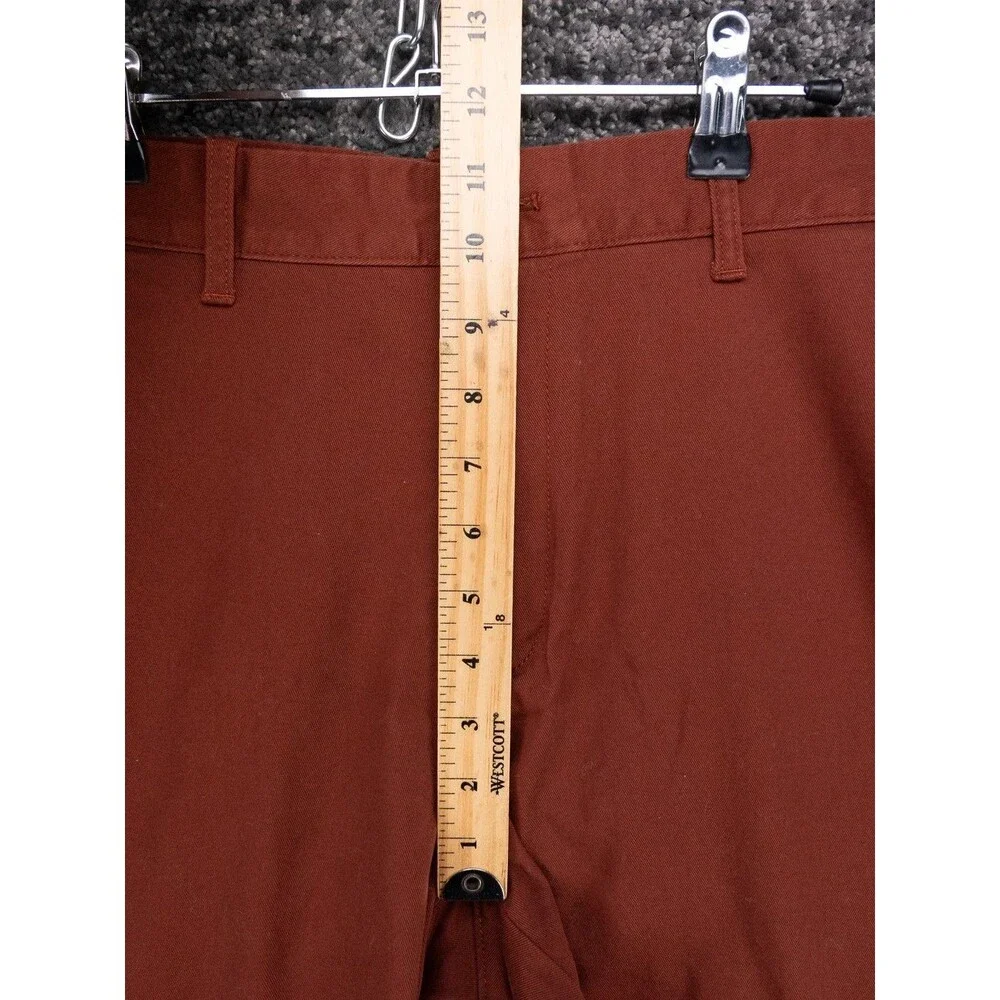 J Crew Chino Pants Mens 38x32 Actual 39x32 Deep Redwood Straight Fit Flex NWT
